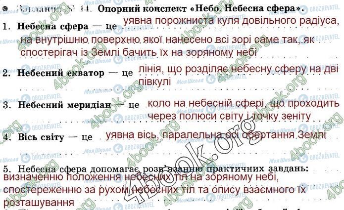 ГДЗ Природознавство 5 клас сторінка 44 (1-5)